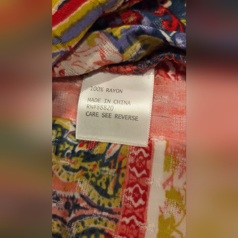 Jones New York Multicolor Patchwork Blouse, Size 1X. - Picture 12 of 13